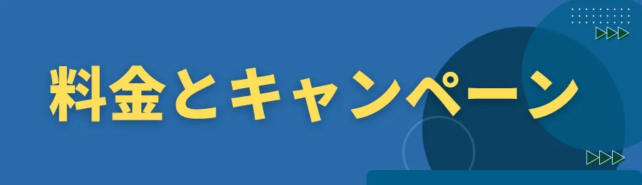 料金とキャンペーン情報