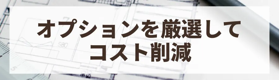 オプションは本当に必要なものに絞る
