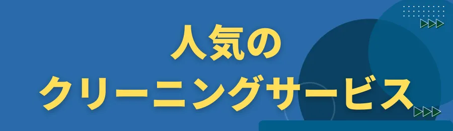 人気のクリーニングサービス