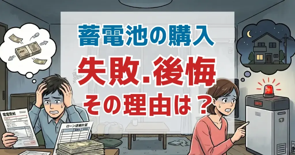 蓄電池で後悔・失敗する理由とは？実例から学ぶ失敗しない選び方