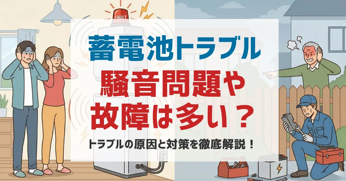 蓄電池のトラブル事例まとめ｜騒音問題や故障は本当に多い？原因と対策を解説