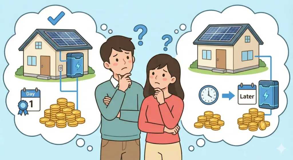 太陽光発電と蓄電池の価格相場【セット・後付け比較】