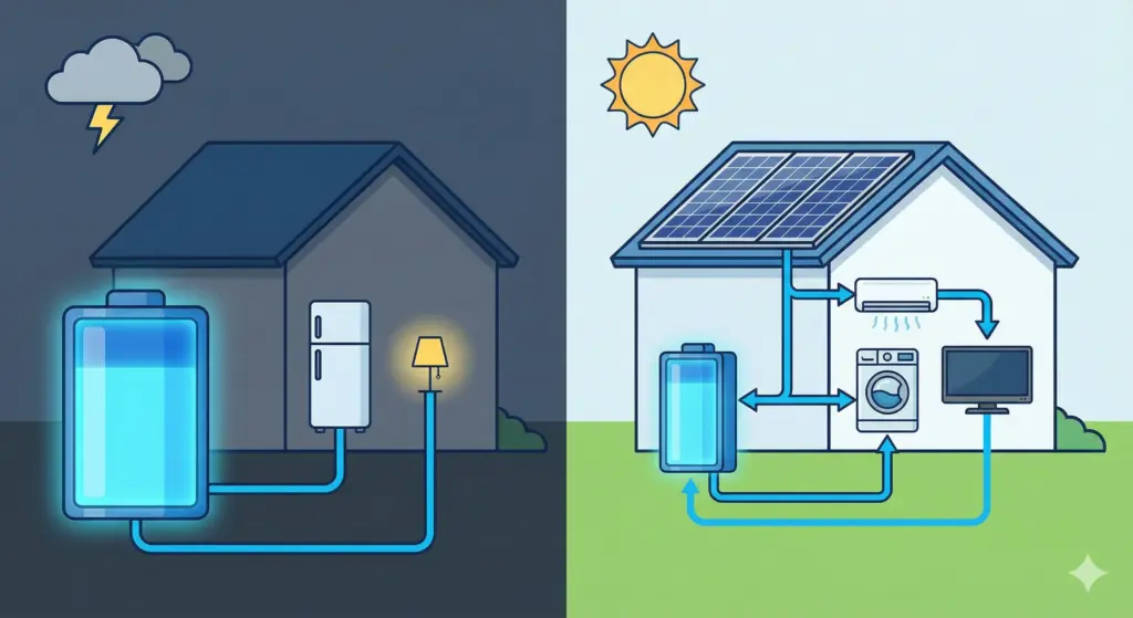 停電対策・太陽光ありなしで容量はどう変わる？