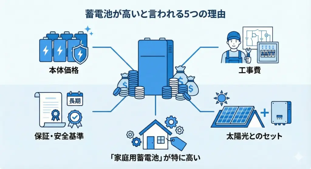 蓄電池が高いと言われる5つの理由
