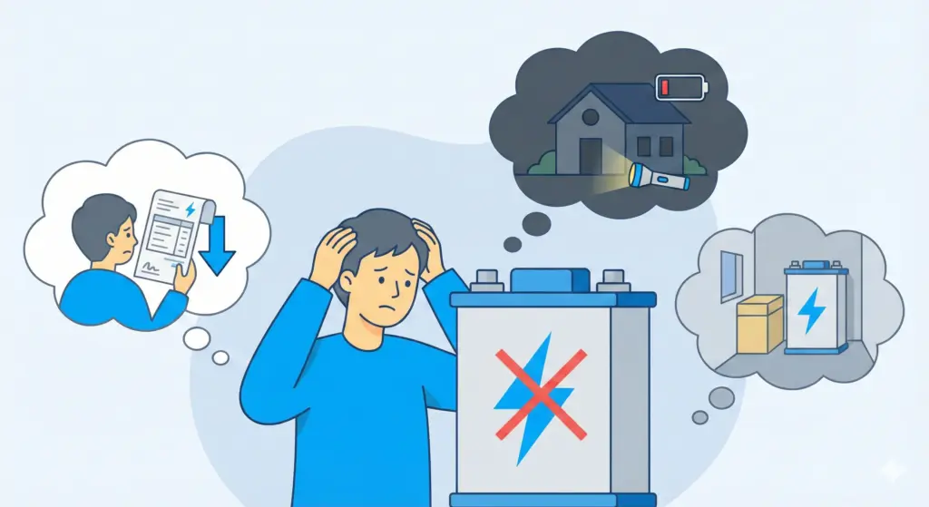 実際に多い蓄電池の後悔・失敗例