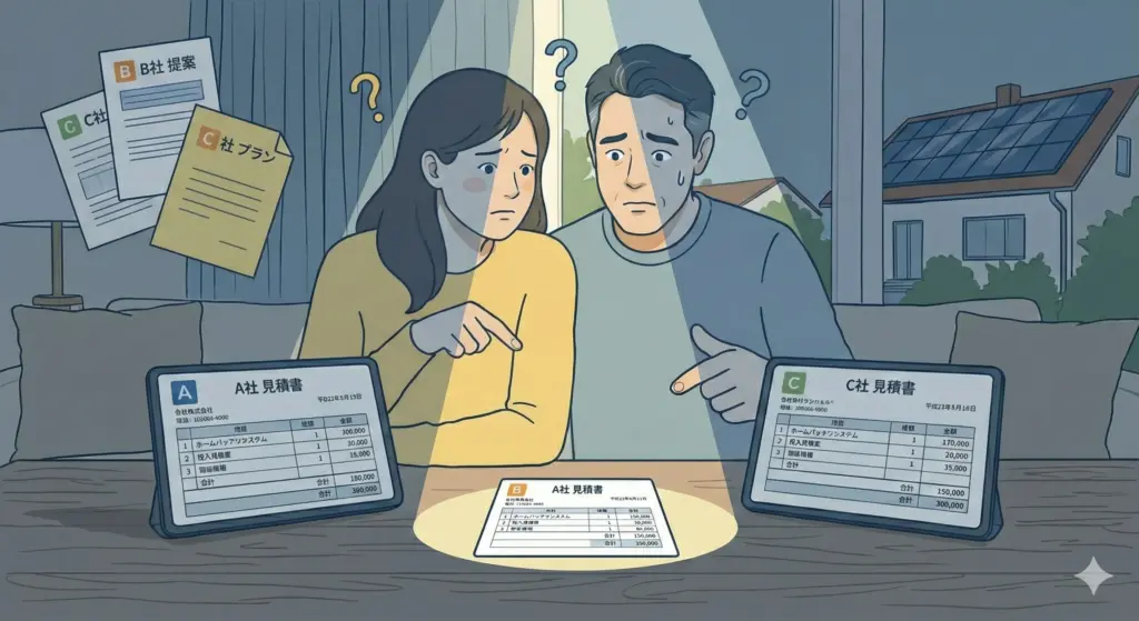 なぜ1社だけの見積もりでは蓄電池選びに失敗しやすいのか