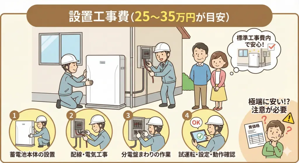 設置工事費（25〜35万円が目安）