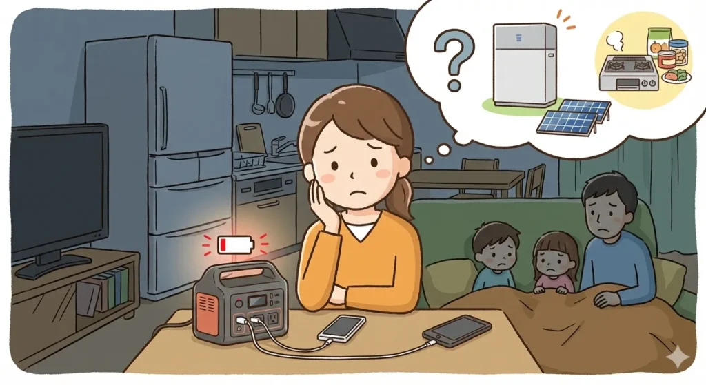 家族世帯・長時間停電を想定するなら、別の考え方が必要